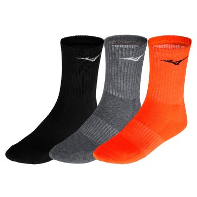 Calcetines Mizuno Training 3P Mujer Negros / Grises / Naranjas - Chile M386AZWFXC